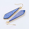 Natural Lapis Lazuli Dangle Earrings EJEW-P145-03B-2