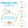 3Pcs 3 Styles 304 Stainless Steel Cable Chain Slider Bracelet Making BJEW-TADJ00002-3