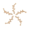 5Pcs Brass Micro Pave Clear Cubic Zirconia Links Connectors KK-YW0003-32-1