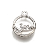 Brass Micro Pave Clear Cubic Zirconia Pendants LS-KK-G530-01B-P-1