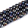 Electroplate Opaque Glass Beads Strands GLAA-T032-P6mm-AB01-1