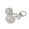 Brass Pave Clear Cubic Zirconia Charms KK-A273-31P-2