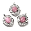 Natural Rose Quartz Pendants STAS-P371-008A-P-1