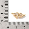 Brass Micro Pave Clear Cubic Zirconia Charms KK-M294-24G-3