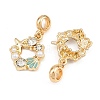 Alloy Enamel European Dangle Charms AL-CBAC2D3-15G-2