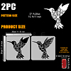 2Pcs 2 Styles PET Hollow Out Drawing Painting Stencils DIY-WH0394-0373-2