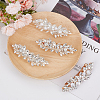 GOMAKERER 4Pcs 4 Style Flower Crystal Rhinestone Pearl Hair Barrettes OHAR-GO0001-08-4