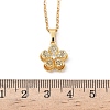 Brass Micro Pave Clear Cubic Zirconia Pendant 304 Stainless Steel Chain Necklaces for Women NJEW-D341-12C-G-5