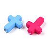 Spray Painted Acrylic Beads ACRP-N003-06-2