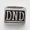 Personalized Retro Men's 316 Stainless Steel Wide Band Finger Rings RJEW-J066-45-22mm-1