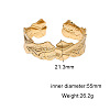 Textured 304 Stainless Steel Cuff Bangles for Women FS-WG3DC78-01-3