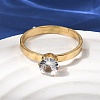 304 Stainless Steel Pave Cubic Zirconia Finger Rings for Women RJEW-B161-02G-01-3