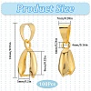 100Pcs Brass Ice Pick Pinch Bails FIND-SP0001-74A-2