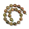 Natural Unakite Beads Strands G-C249-A174-16mm-4