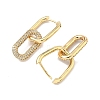 Brass Micro Pave Cubic Zirconia Huggie Hoop Earrings EJEW-G274-09G-02-4