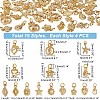   60Pcs 15 Style Electroplated Alloy Charms FIND-PH0006-30-5
