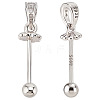 2Pcs 925 Sterling Silver Rhinestone Pendant Bails FIND-ME0001-74B-1
