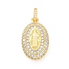Brass Micro Pave Cubic Zirconia European Dangle Charms KK-D325-36G-1