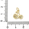 Brass Pave Clear Cubic Zirconia Charms KK-A273-31G-3