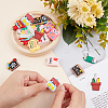 30Pcs 10 Styles Opaque Resin Pendants RESI-SC0002-36-4