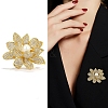 Flower Alloy Crystal Rhinestone Brooch PW-WG24C40-01-4