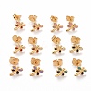 304 Stainless Steel Enamel Stud Earrings EJEW-C019-02-1