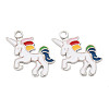 Alloy Enamel Pendants ENAM-N054-42C-RS-2