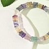 Natural Fluorite Beaded Bracelets G-H332-12-3