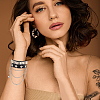 2Pcs 2 Styles Punk Style Imitation Leather Bangles BJEW-CL0001-04B-4