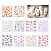 Beadthoven 10Pcs 10 Style 5D Nail Art Water Transfer Stickers Decals MRMJ-BT0001-03-1