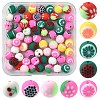72Pcs 9 Styles Fruits Theme Handmade Polymer Clay Beads CLAY-FS0001-42-1
