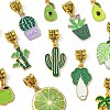 Plants Theme Alloy Enamel Pendants PALLOY-FS00008-3