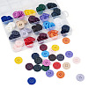 120Pcs 20 Colors 4-Hole Resin Buttons BUTT-TA0001-29B-3