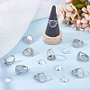 DIY Oval Finger Rings Making Kit DIY-BBC0003-15P-4