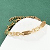 304 Stainless Steel Chain Bracelets for Women Men BJEW-Z143-28G-1