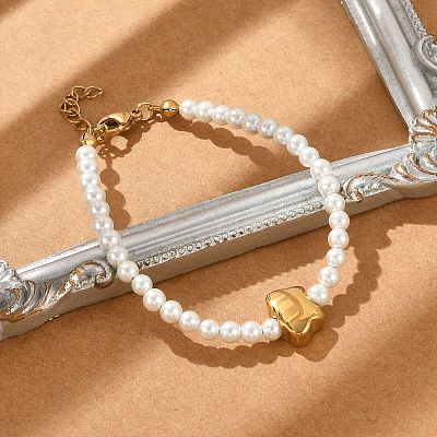 Plastic Imitation Pearl Beads Bracelets for Women BJEW-M056-11G-1
