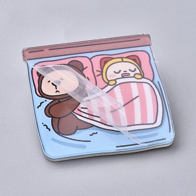Acrylic Safety Brooches JEWB-F012-06-1