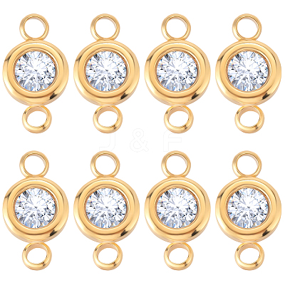 20Pcs 304 Stainless Steel Crystal Rhinestone Links Connectors STAS-BBC0009-19G-1
