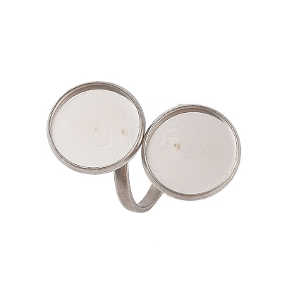Non-Tarnish 304 Stainless Steel Open Cuff Ring Findings LS-STAS-E124-05K-P-1