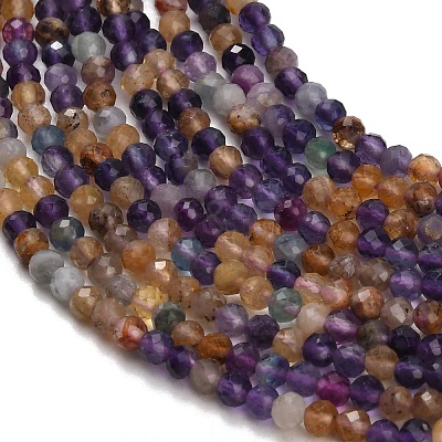 Natural Purple Fluorite Beads Strands GG-CBA753B-A01-3mm-1