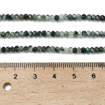 Natural Moss Agate Beads Strands G-C228-A01-2x3mm-1
