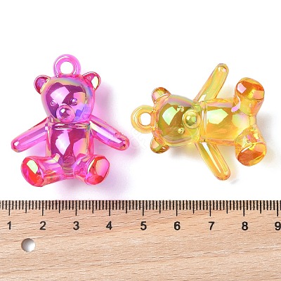 Electroplate Transparent UV Plating Acrylic Pendants OACR-I014-13-1