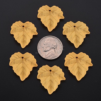 Autumn Theme Transparent Frosted Acrylic Pendants PAF002Y-9-1