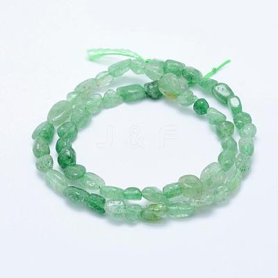 Natural Green Strawberry Quartz Beads Strands G-K203-04-1