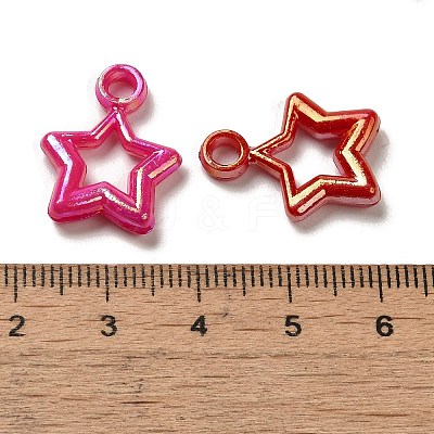 Plating Opaque Acrylic Pendants OACR-E039-57-1