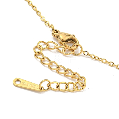 Ion Plating(IP) 201 Stainless Steel Crystal Rhinestone Necklaces NJEW-K270-22G-1