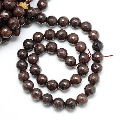 Natural White Jade Bead Strands G-R346-8mm-13-1