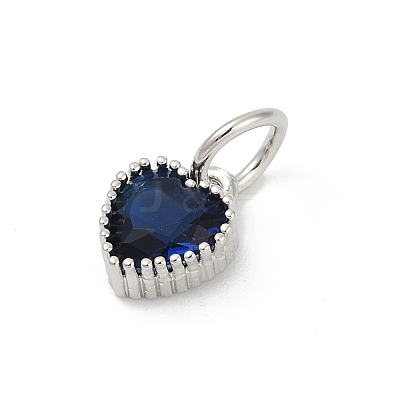 Brass Micro Pave Cubic Zirconia Pendants KK-H204-01P-01-1