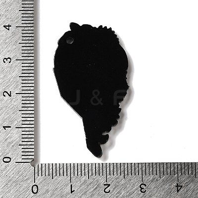 Printed Halloween Themed Acrylic Pendants OACR-L018-12A-1