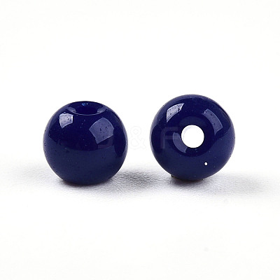 Opaque Solid Color Glass Beads GLAA-N007-4mm-A06-1